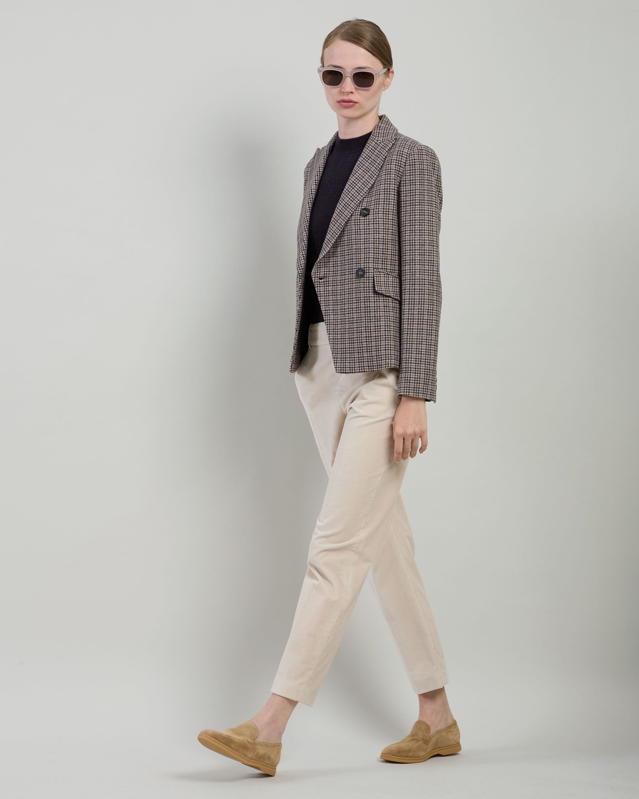 GIACCHE CORTE LANA CASHMERE PIED DE POULE - 5