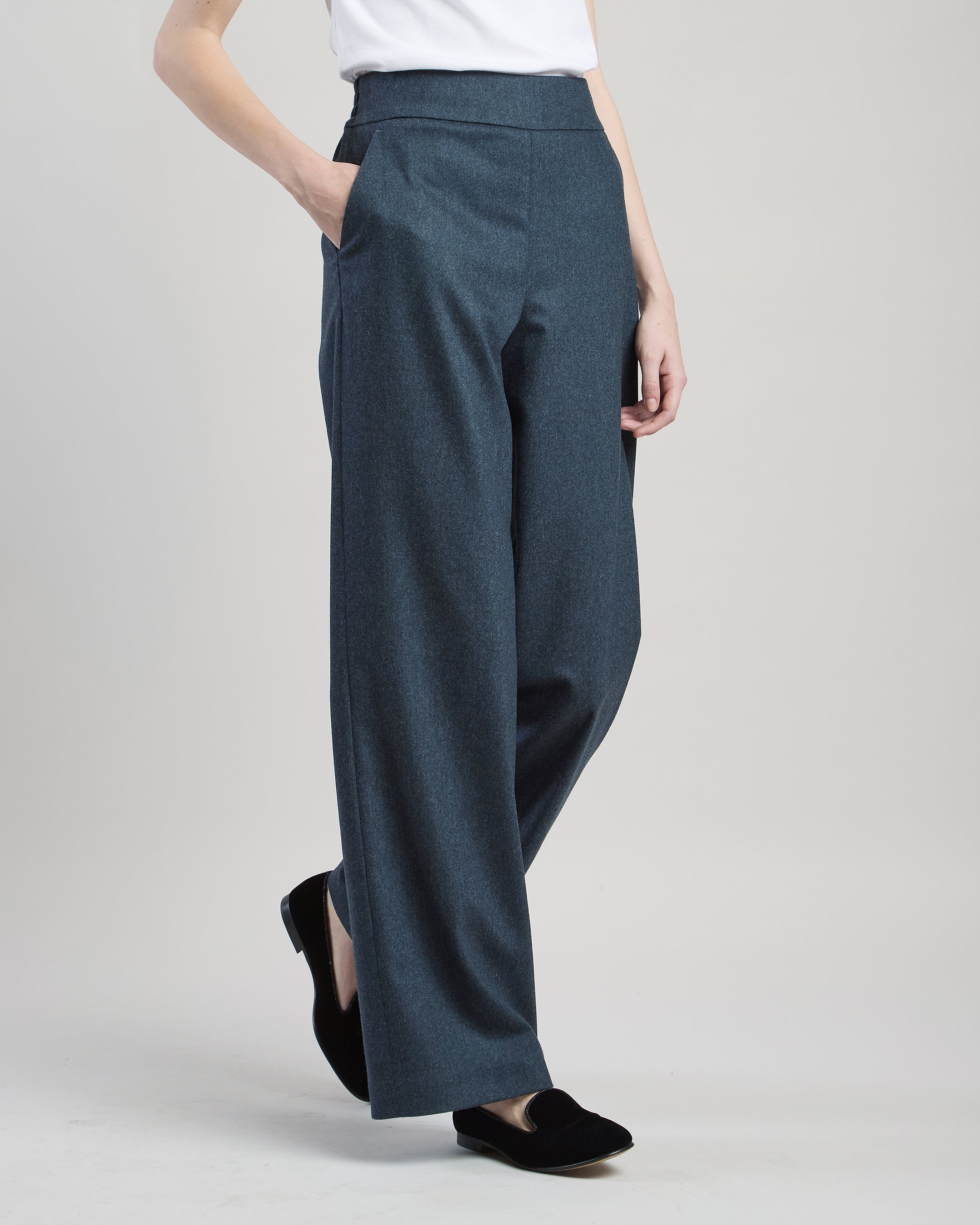 PANTALONE LANA CASHMERE STRETCH UNITA - 1