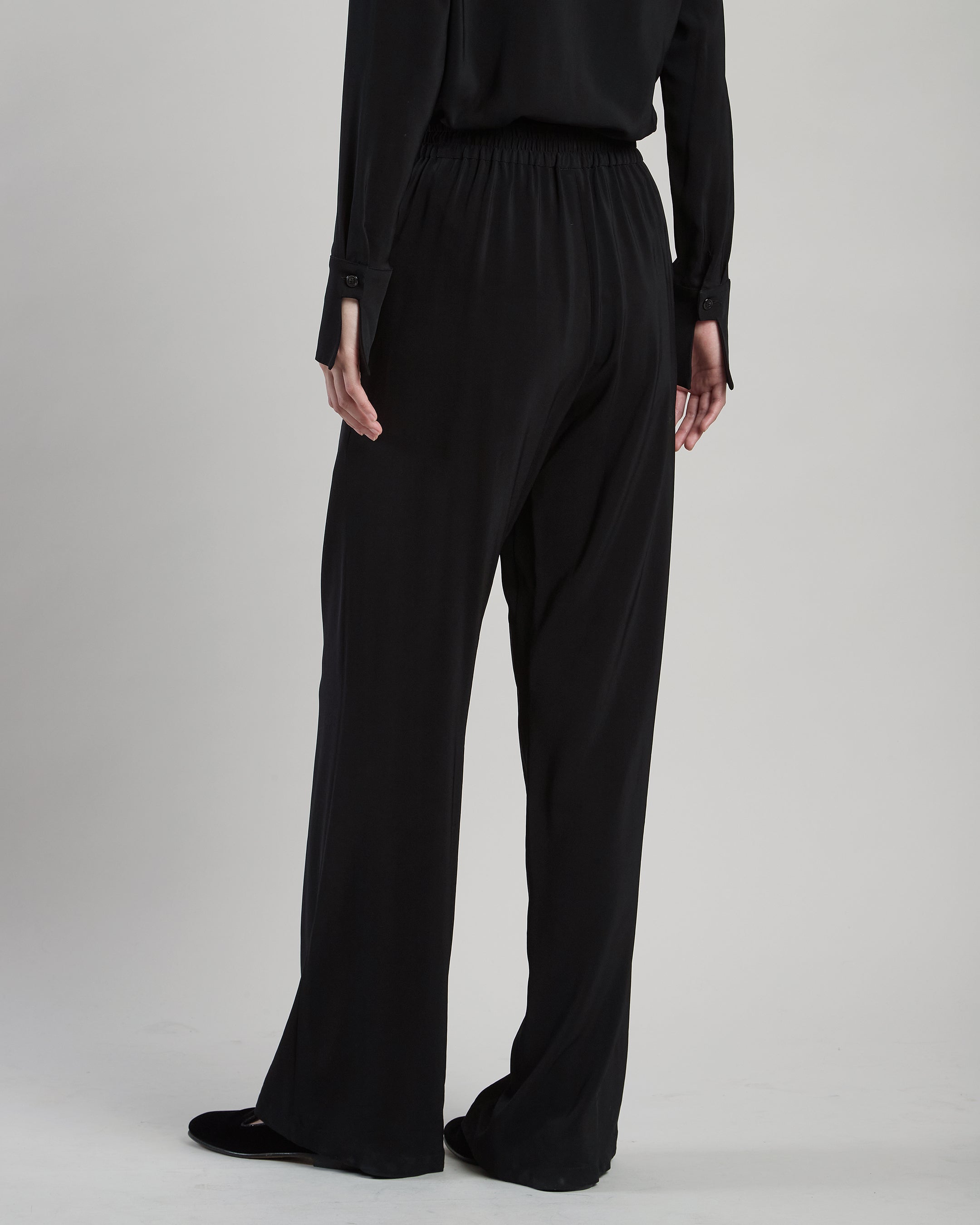 PLAIN STRETCH VISCOSE TROUSERS