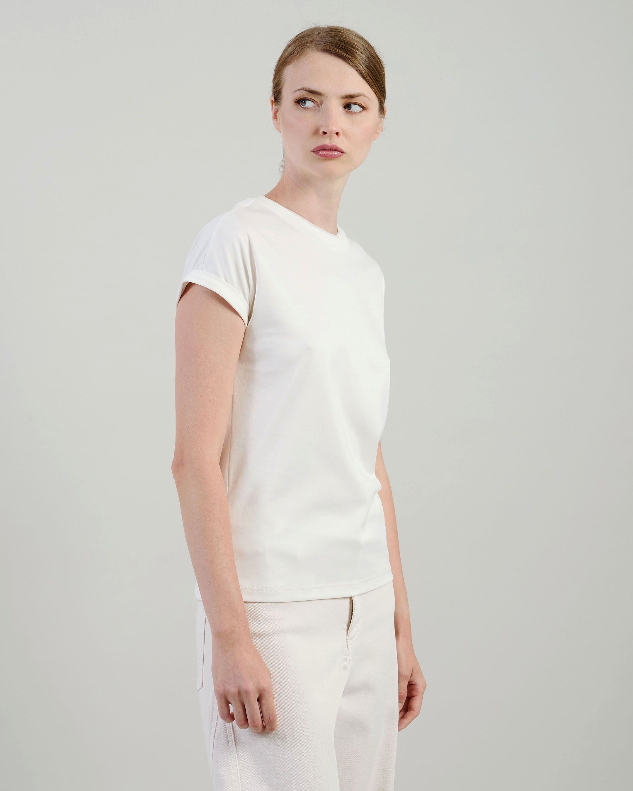 T-SHIRT GIROCOLLO COTONE - 1