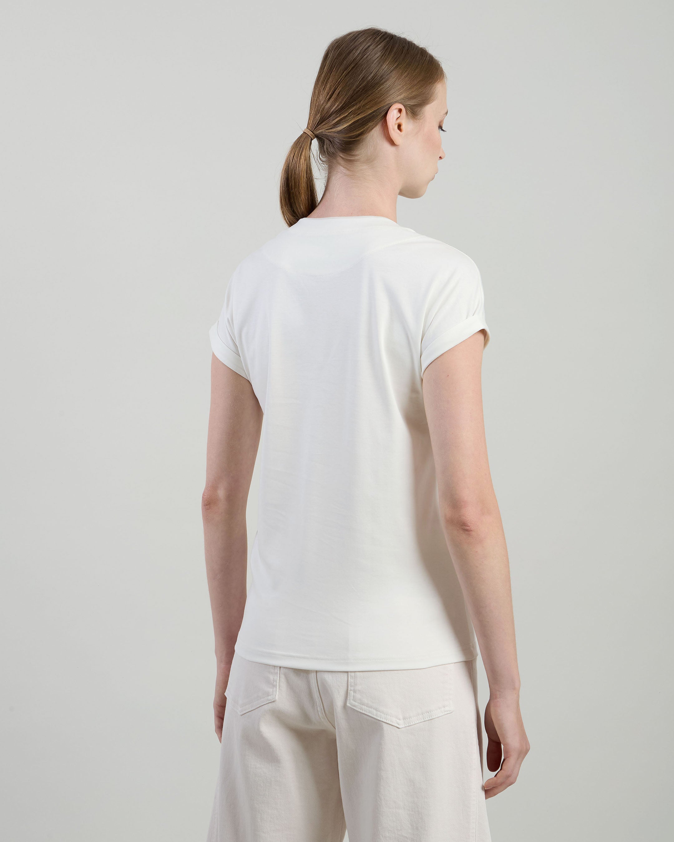 T-SHIRT GIROCOLLO COTONE