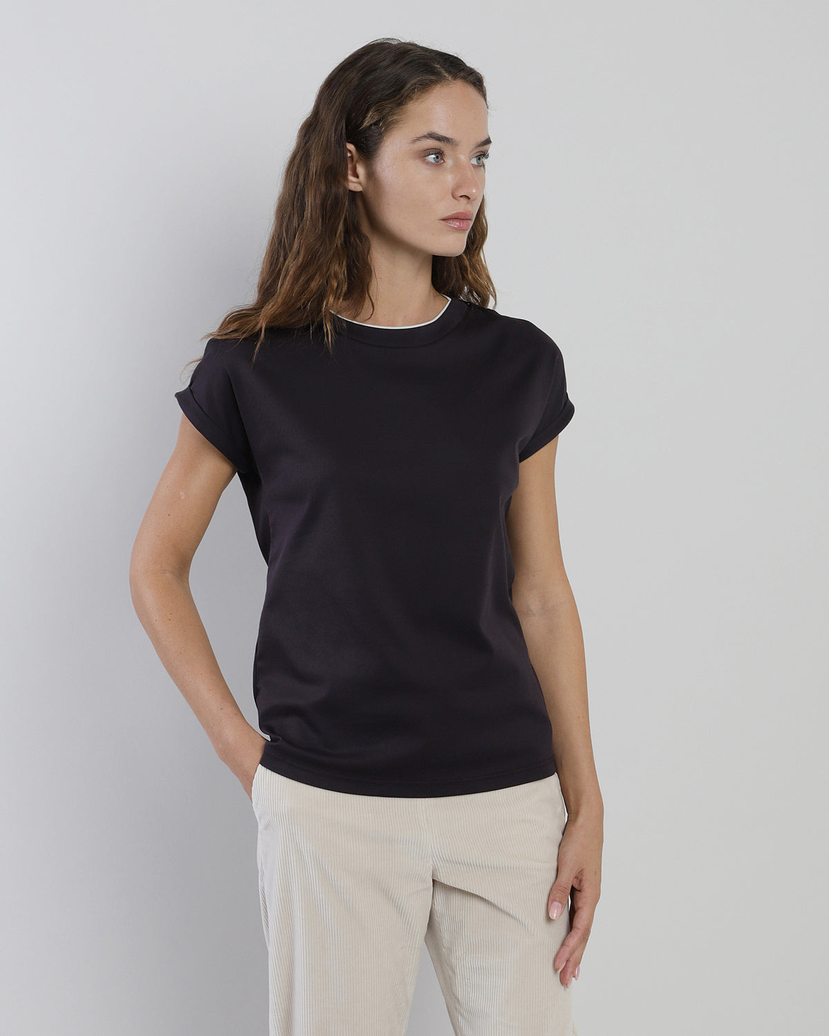 T-SHIRT GIROCOLLO COTONE - 6