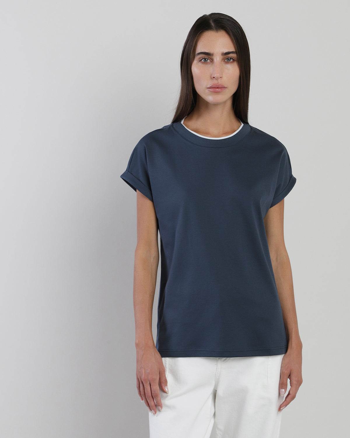 T-SHIRT GIROCOLLO COTONE