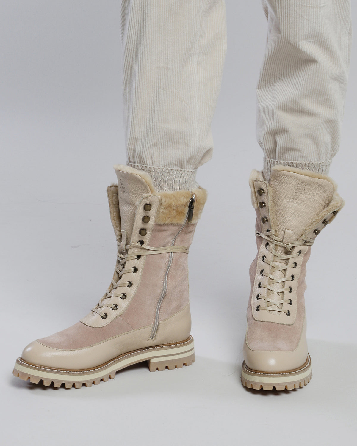 CALFSKIN AND SHEEPSKIN ANKLE BOOTS - 5