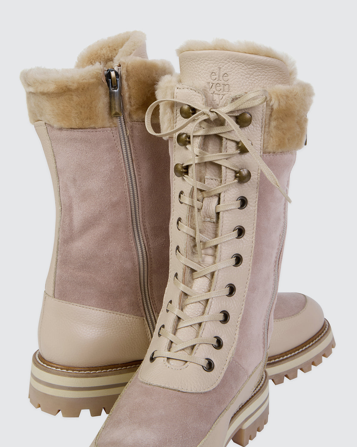 CALFSKIN AND SHEEPSKIN ANKLE BOOTS - 4