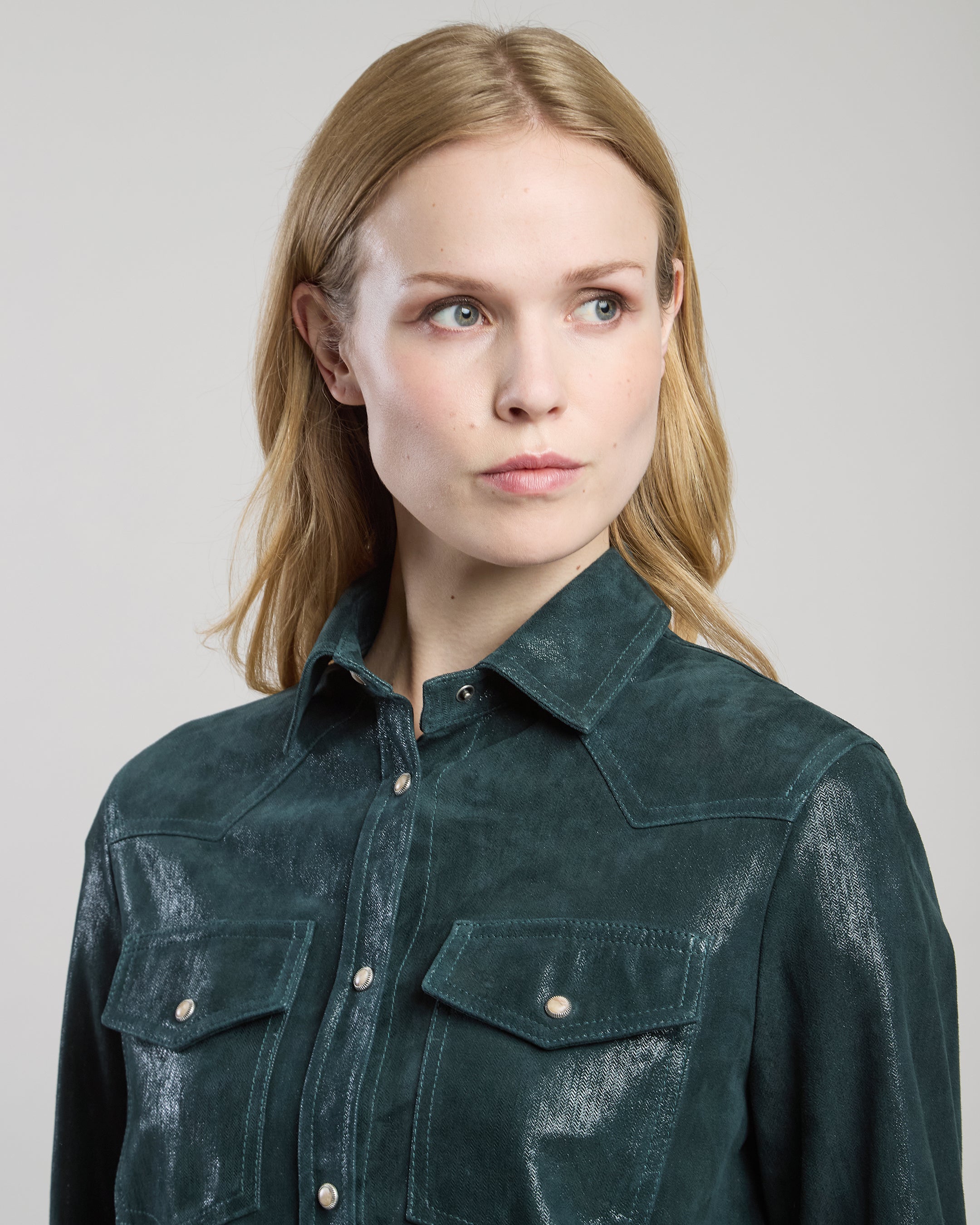 CAMICIA TEXAS IN PELLE SUEDE STAMPATO - 3