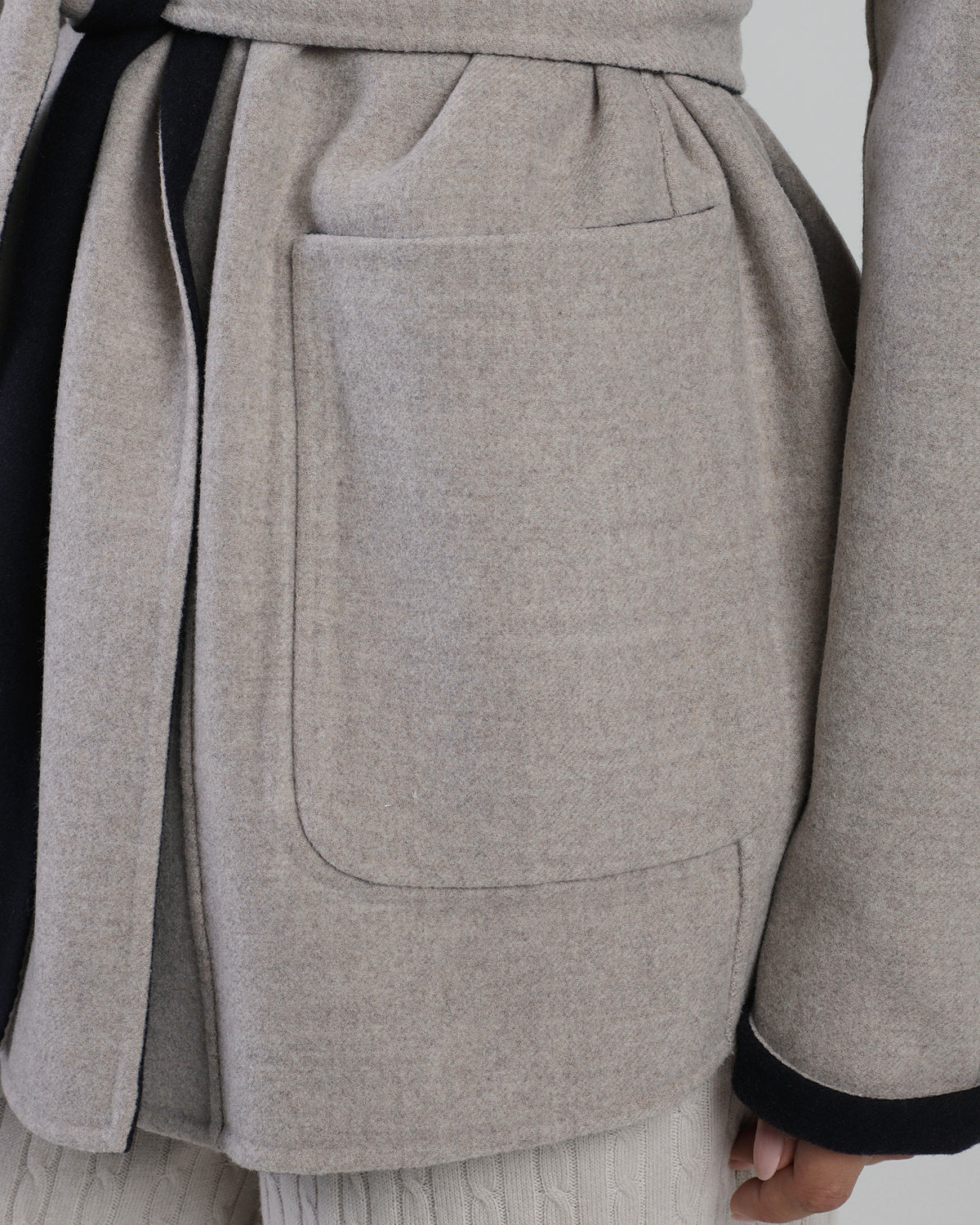 CAPPOTTO CON CINTURA LANA 14 MICRON
