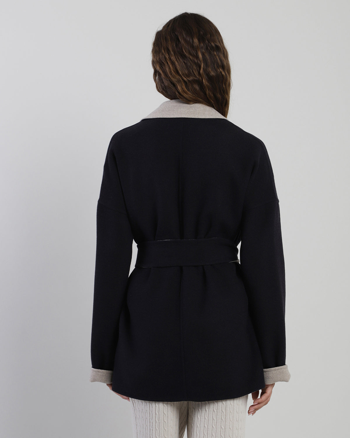CAPPOTTO CON CINTURA LANA 14 MICRON