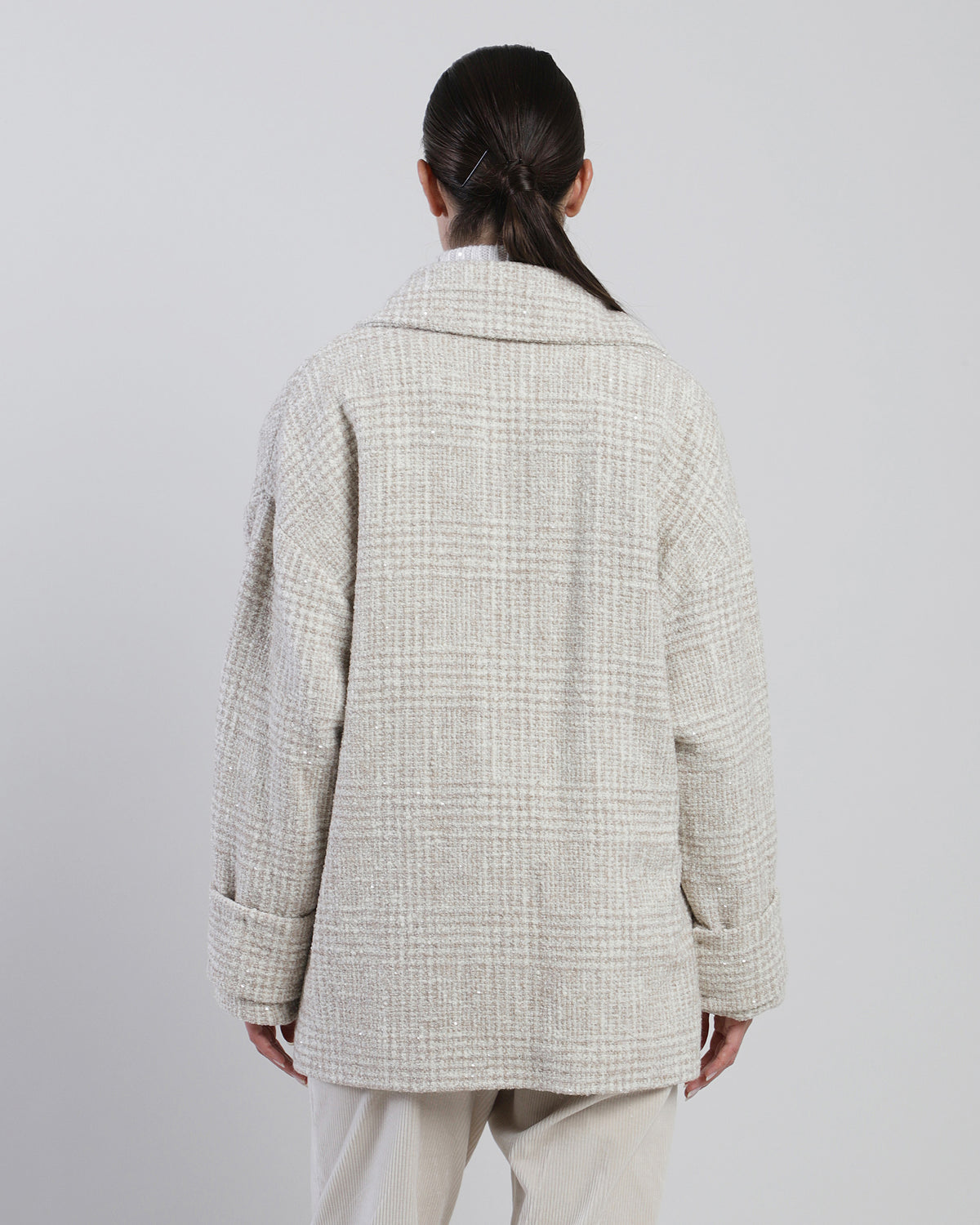 DOUBLE-BREASTED WOOL BABY ALPACA COAT - 6