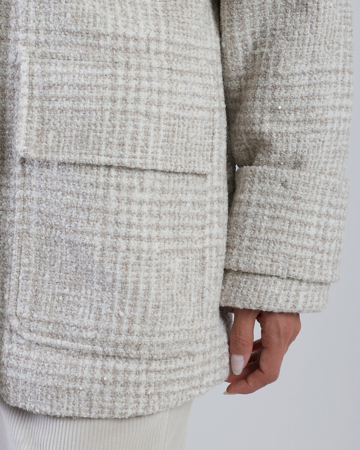 DOUBLE-BREASTED WOOL BABY ALPACA COAT - 8