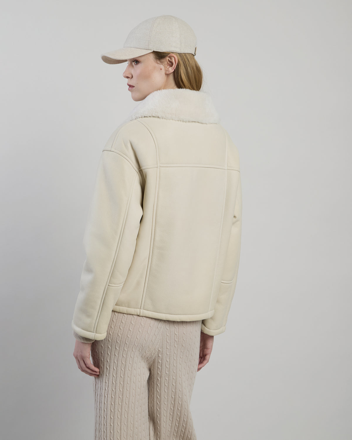 GIUBBINO IN PELLE SHEARLING NAPPATO
