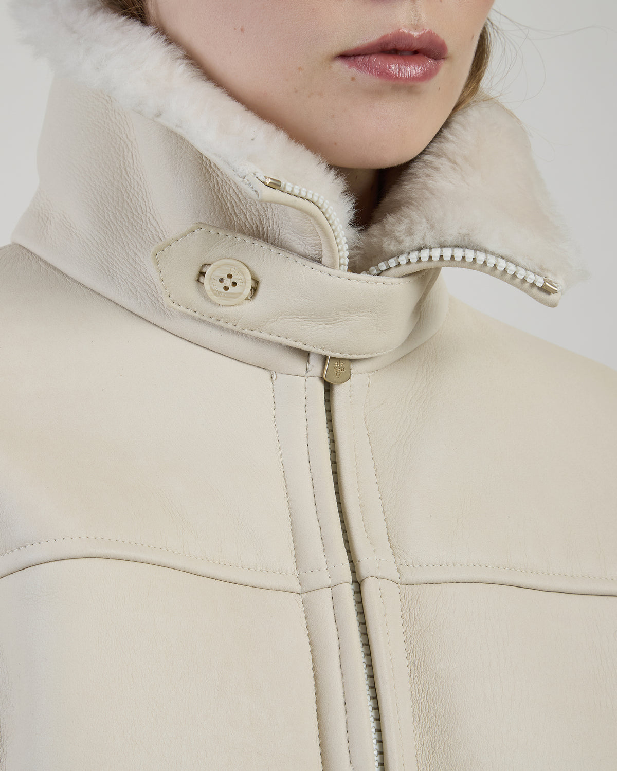 GIUBBINO IN PELLE SHEARLING NAPPATO