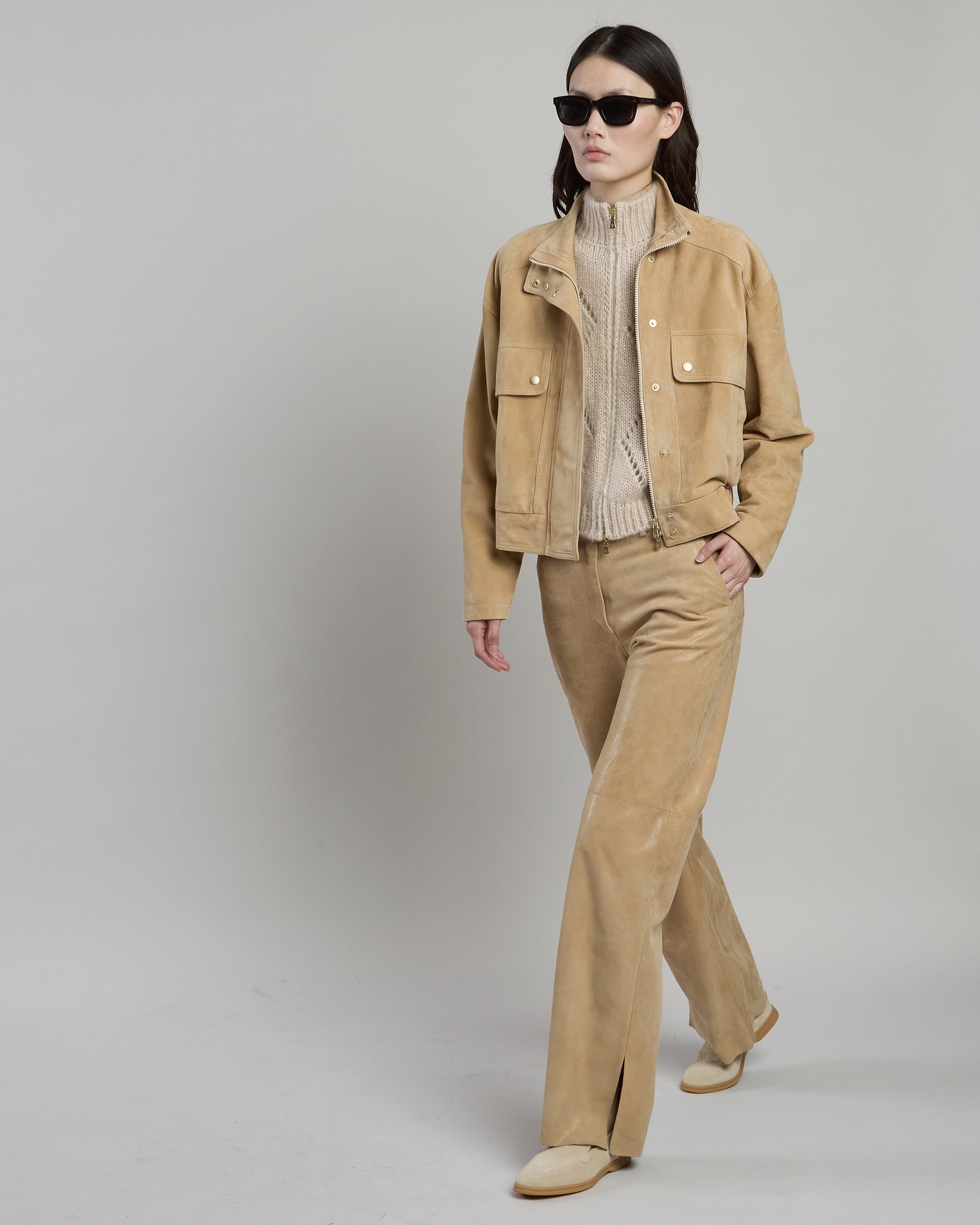 GIUBBINO IN PELLE SUEDE