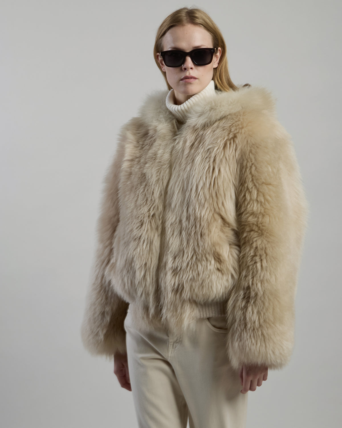 BOMBER IN SHEARLING PECORA FOX