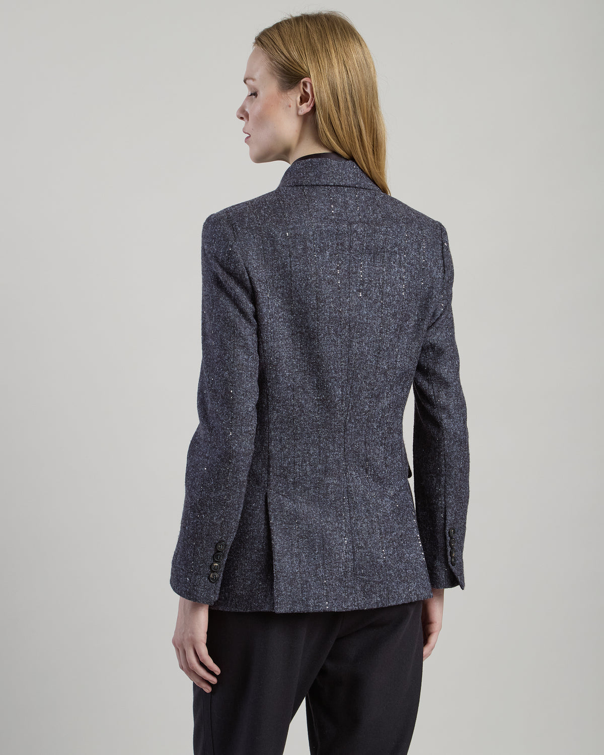 DOUBLE-BREASTED BABY ALPACA WOOL STRETCH JACKET - 2