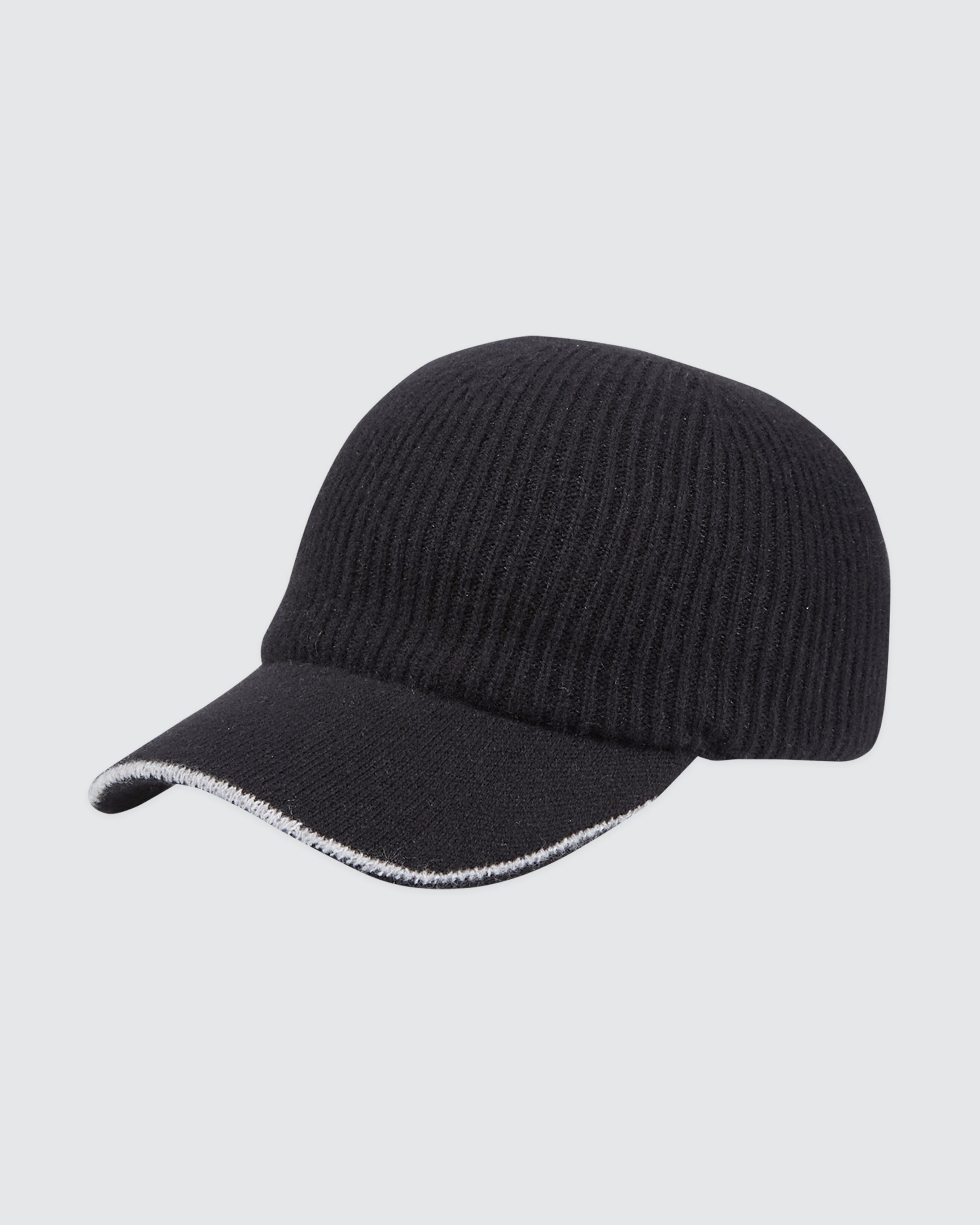 CAPPELLIO DA BASEBALL CASHMERE CON CONTRASTO