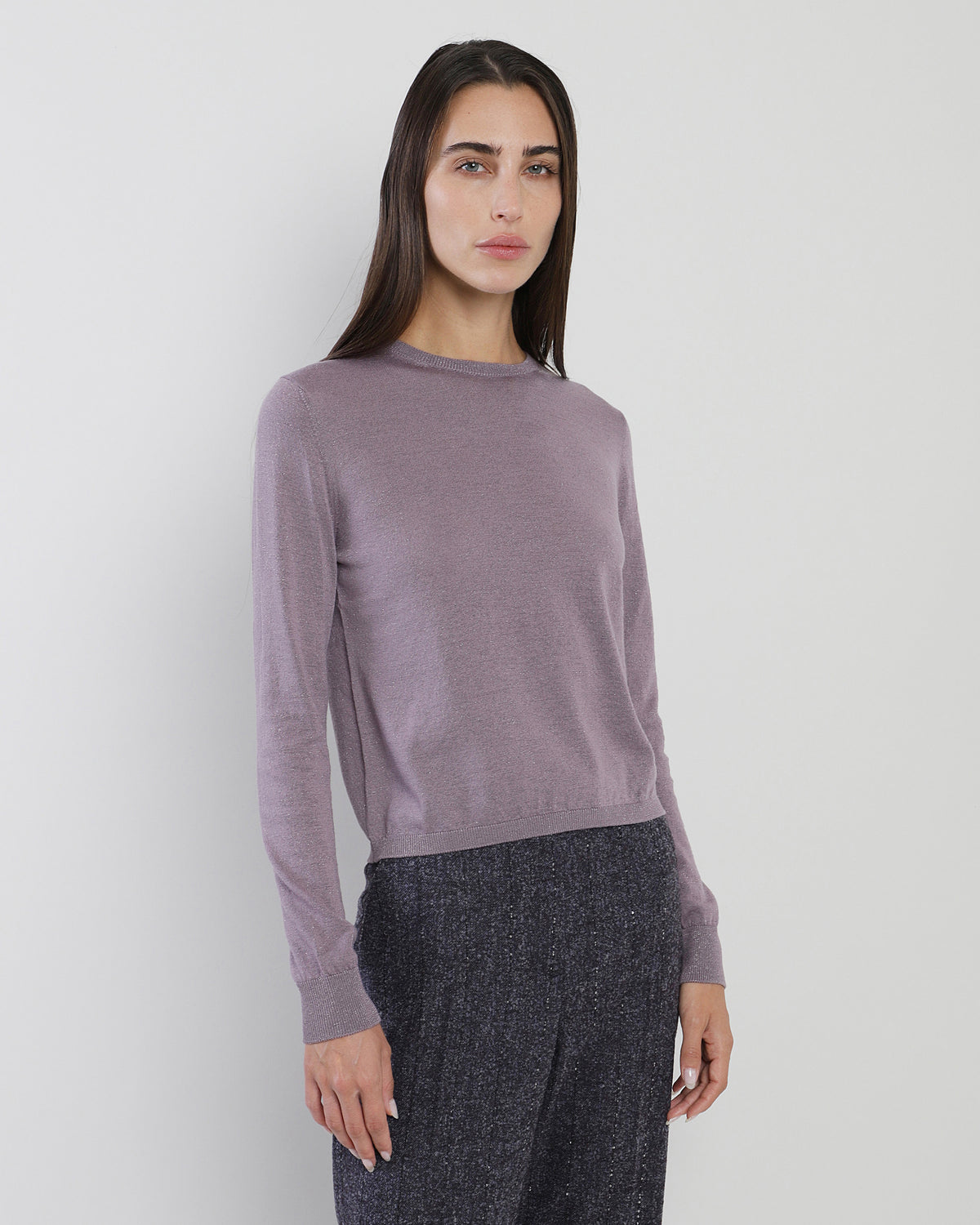 MAGLIA GIROCOLLO LANA LUREX - 1