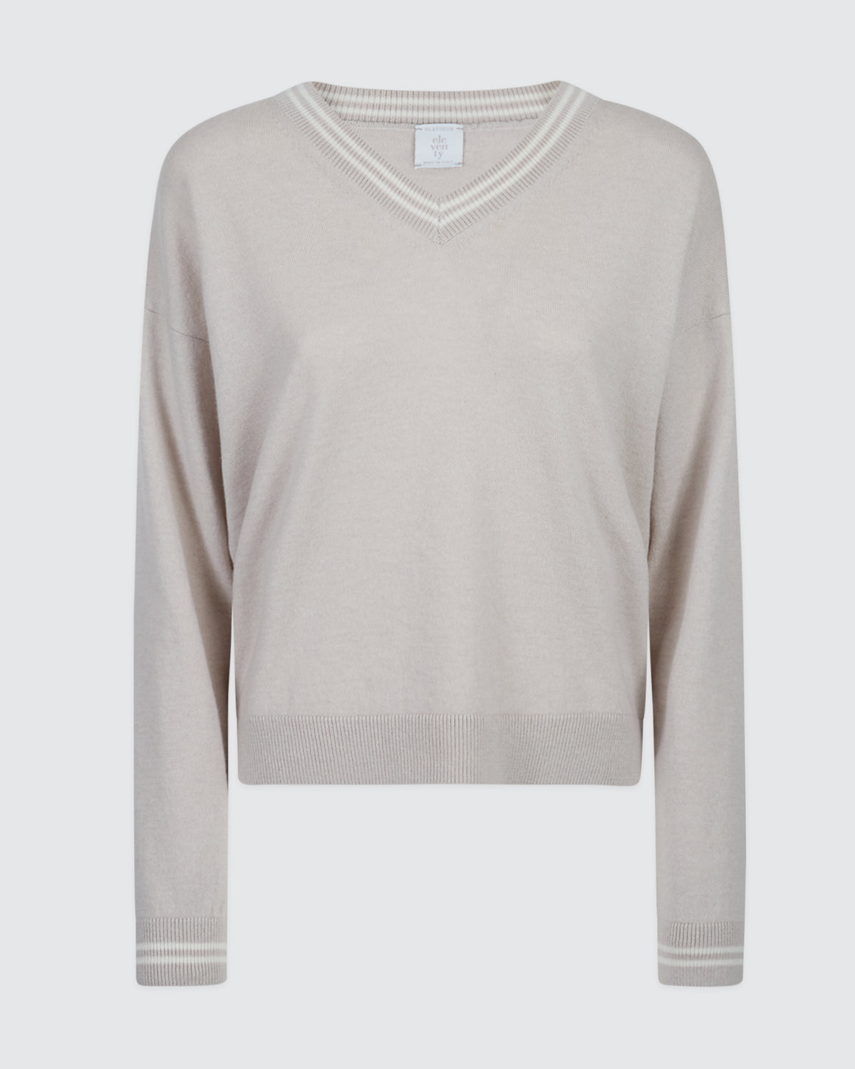 MAGLIA SCOLLO V CASHMERE RIGA TENNIS - 4