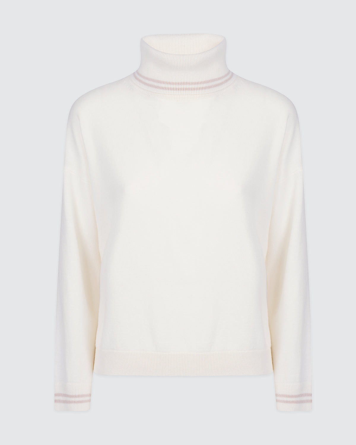 CASHMERE TENNIS STRIPE TURTLENECK SWEATER - 4