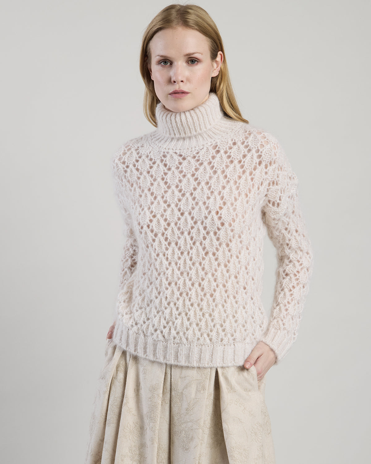 KID MOHAIR SILK TURTLENECK SWEATER