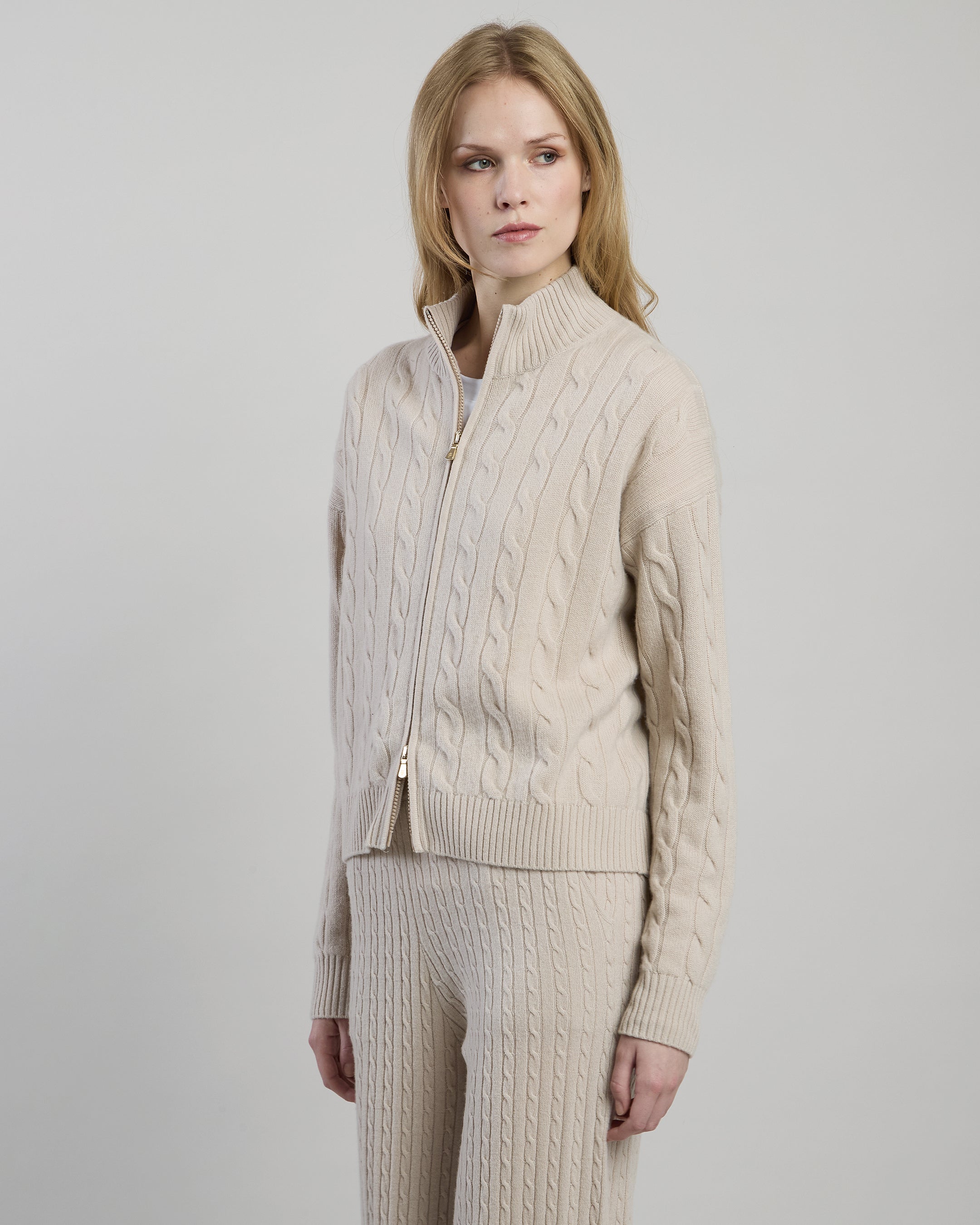 MAGLIA FULL ZIP CASHMERE
