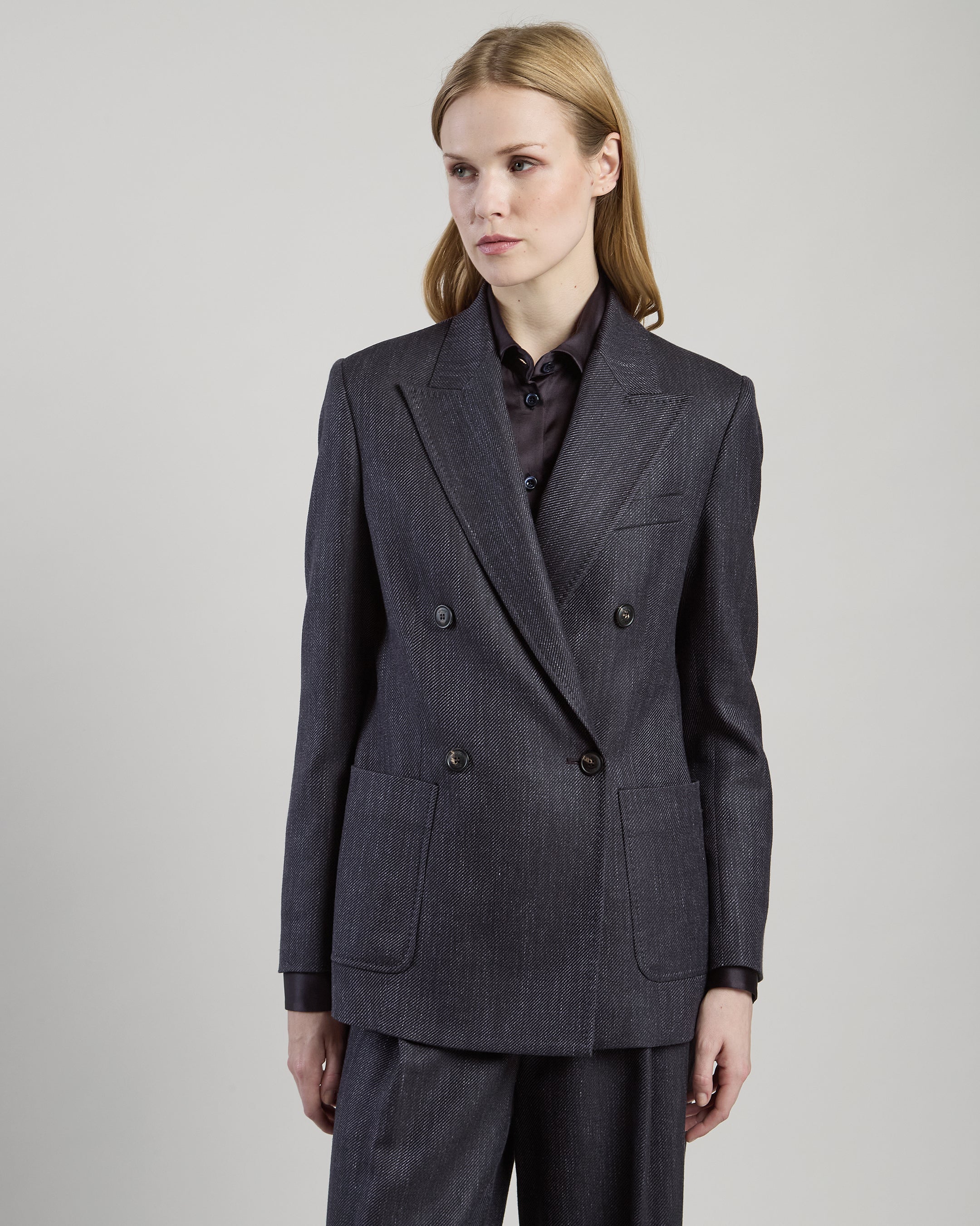 GIACCA DOPPIOPETTO LANA SETA LINO - 1