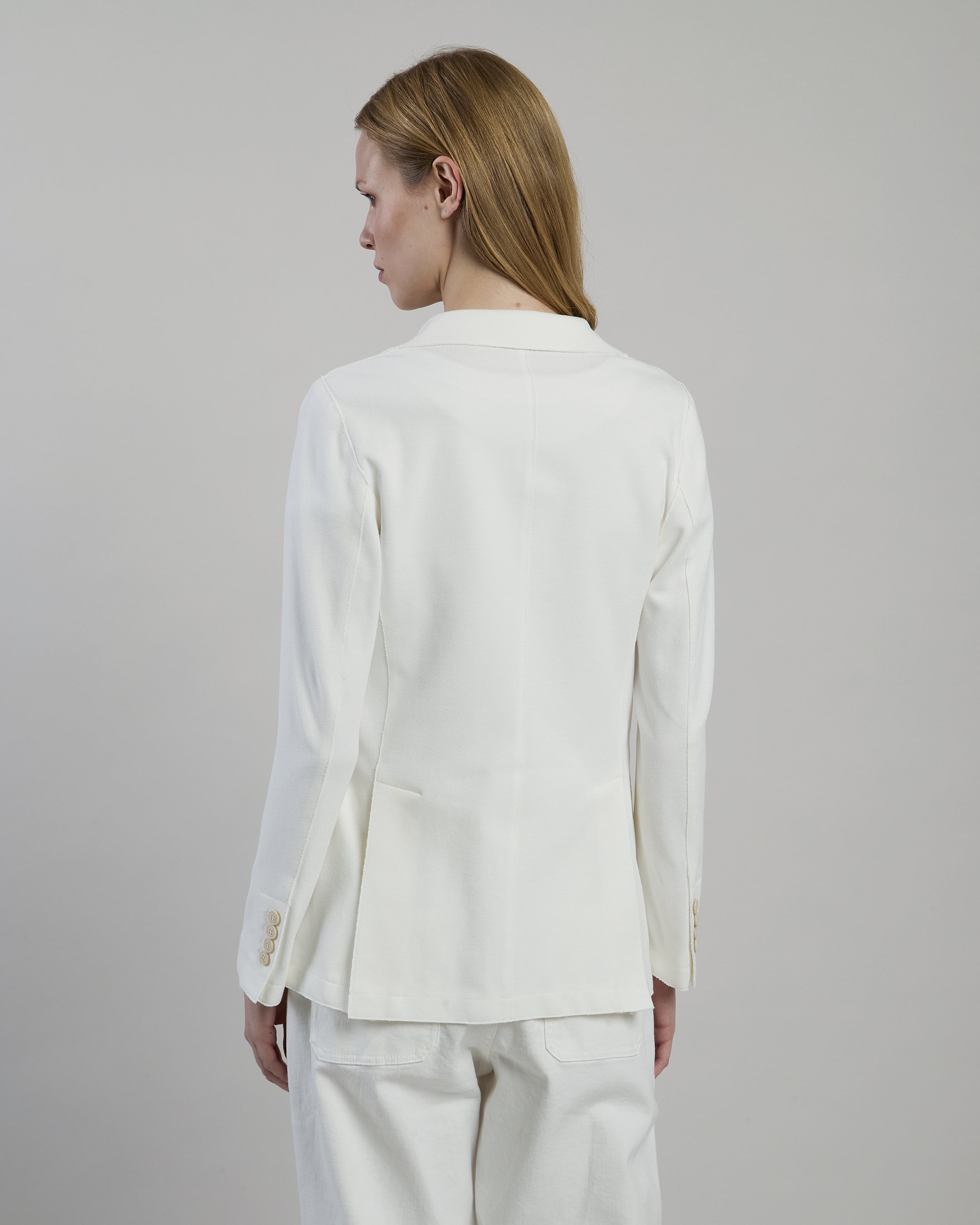 DOUBLE-BREASTED STRETCH COTTON JACKET - 2