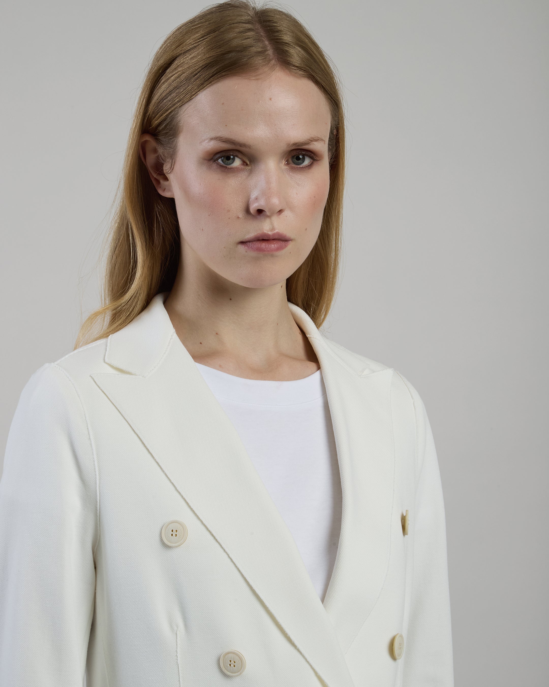 DOUBLE-BREASTED STRETCH COTTON JACKET - 3