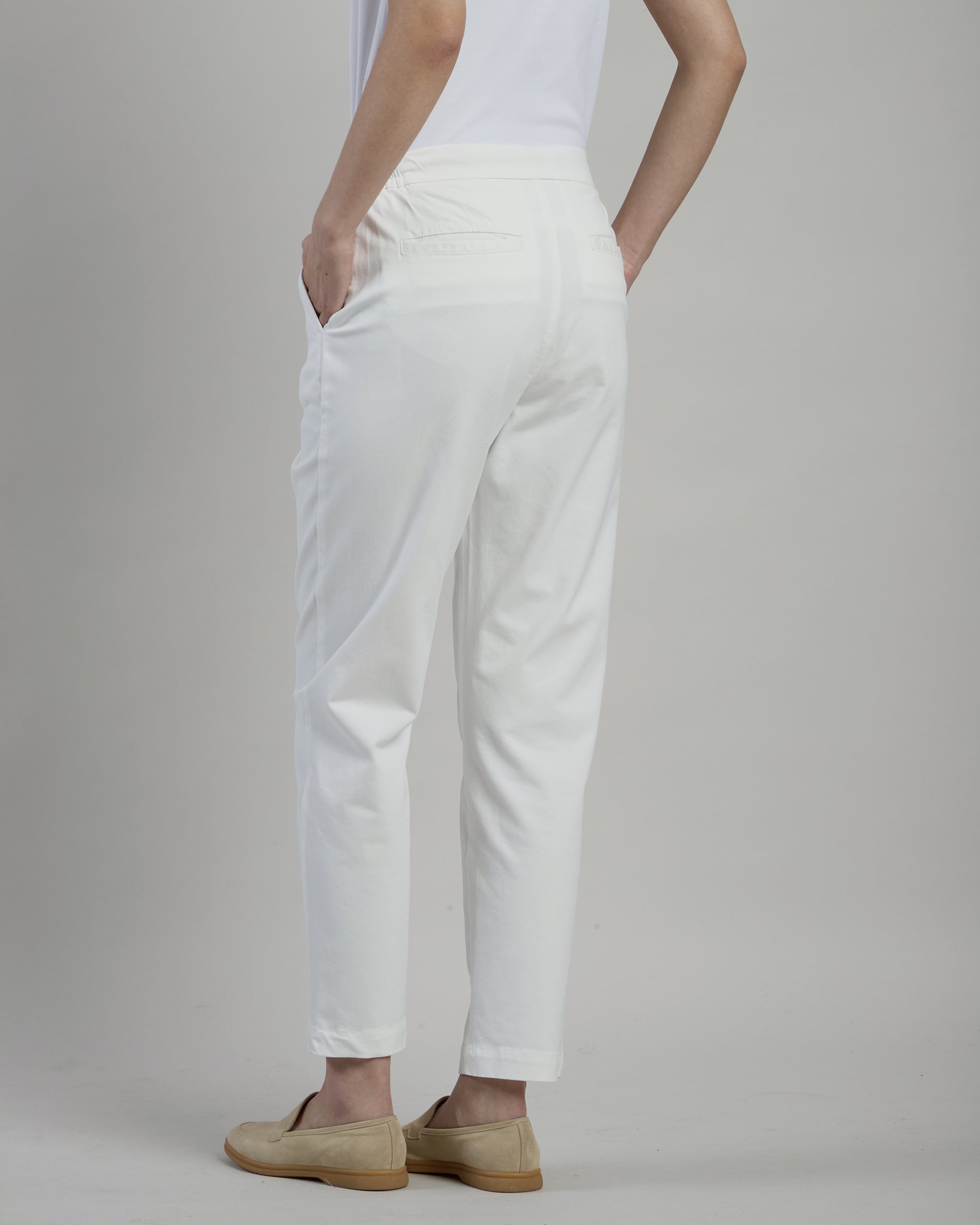 PLAIN COTTON ELASTANE TROUSERS alternative